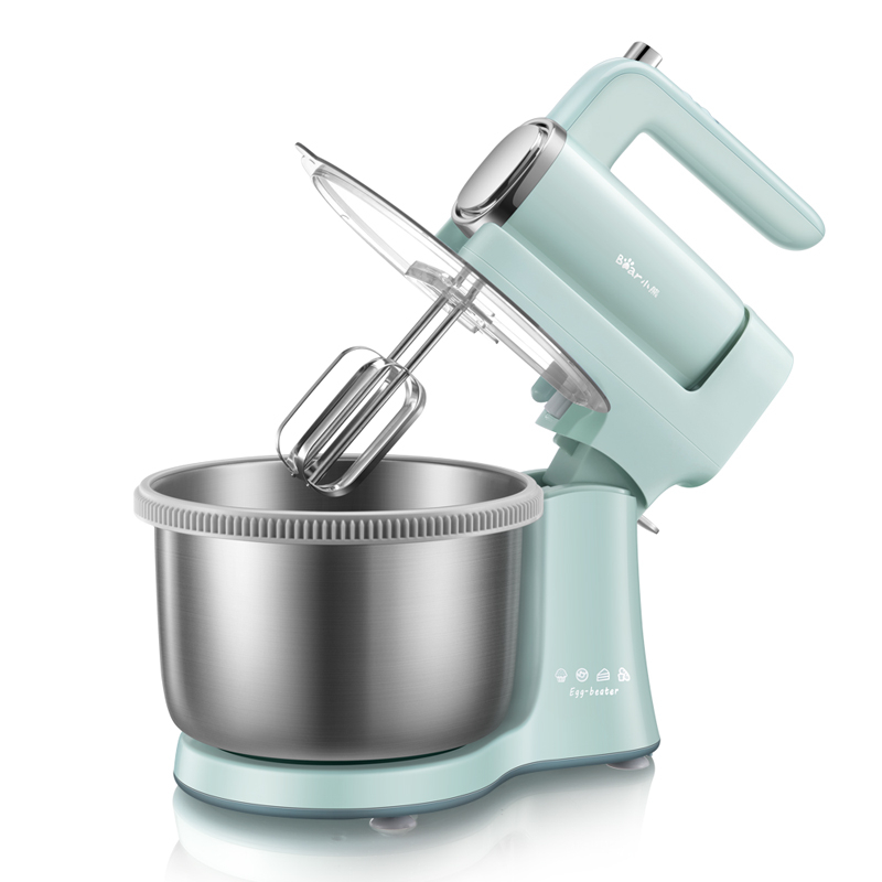 Stand Mixer 4L Biru Muda dengan Mangkuk Stainless Steel